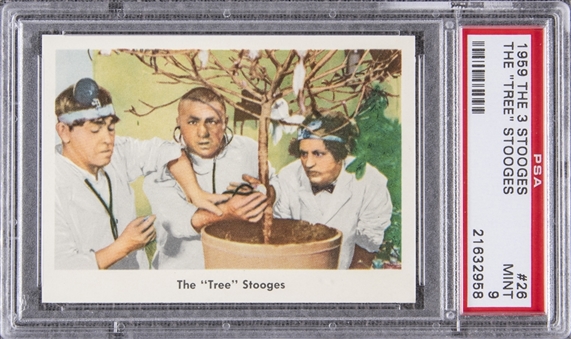 1959 Fleer "Three Stooges" #26 "The Tree Stooges" – PSA MINT 9
